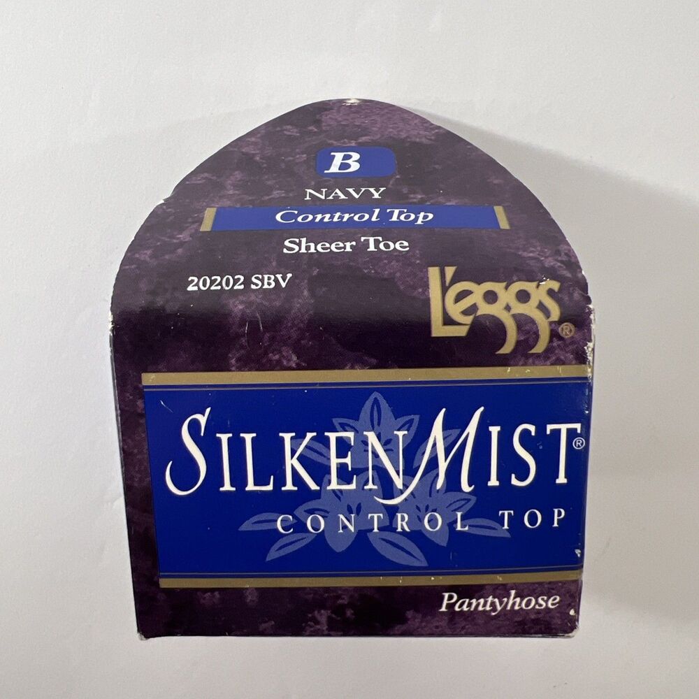 L'eggs Silken Mist - Pantyhose - Control Top - Sheer - Size B - Medium - Navy